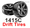MJX Hyper Go 14301 14302 Parts 1415C Drift Wheels Tires,Suitable for Hex 12mm,Off-road RC Radio Controlled Vehicle.Total 2pcs.MJX Hyper Go 14301 14302 RC Car Replacement Accesories.